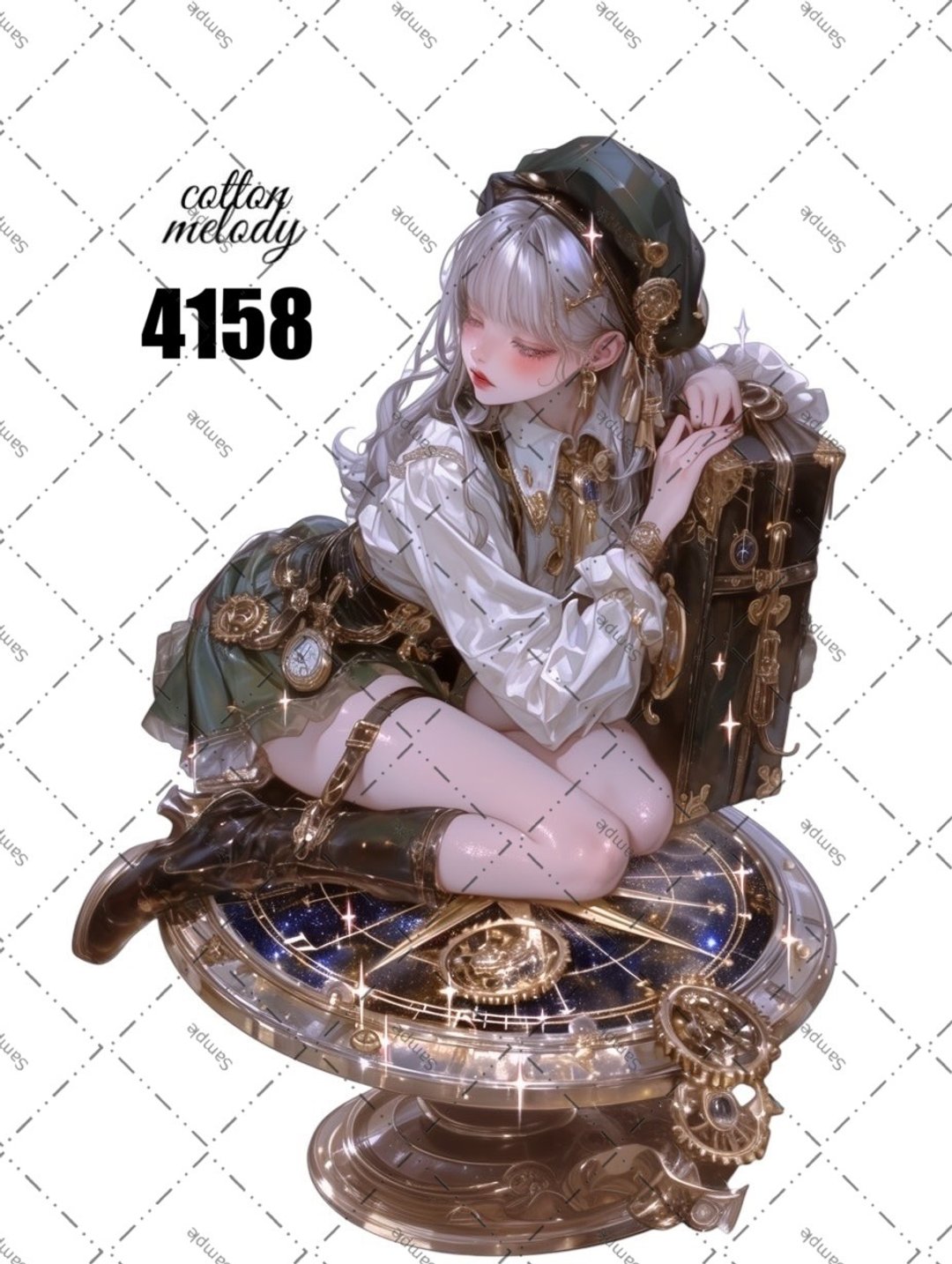 original sticker no.4158 人物贴纸 原创贴纸 原创人物贴纸 装饰贴纸 cotton melody - 贴纸 - 纸 