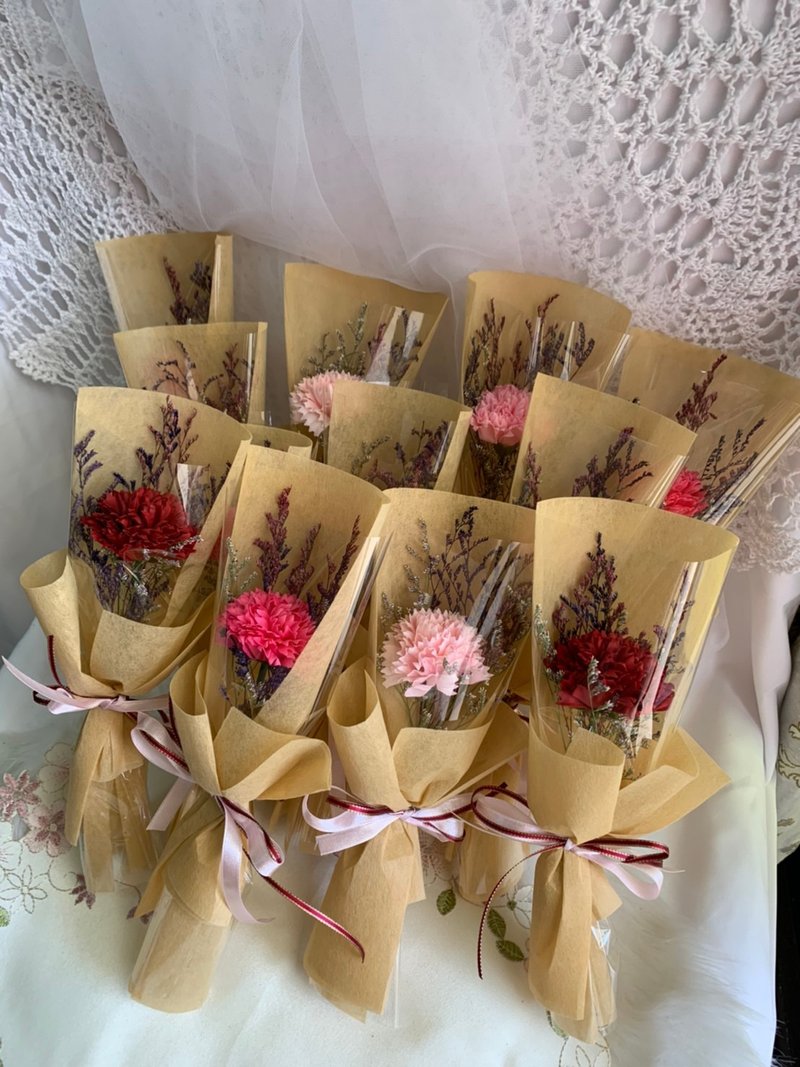 香皂康乃馨花束 单枝花束 母亲节花束 - 干燥花/捧花 - 植物．花 粉红色