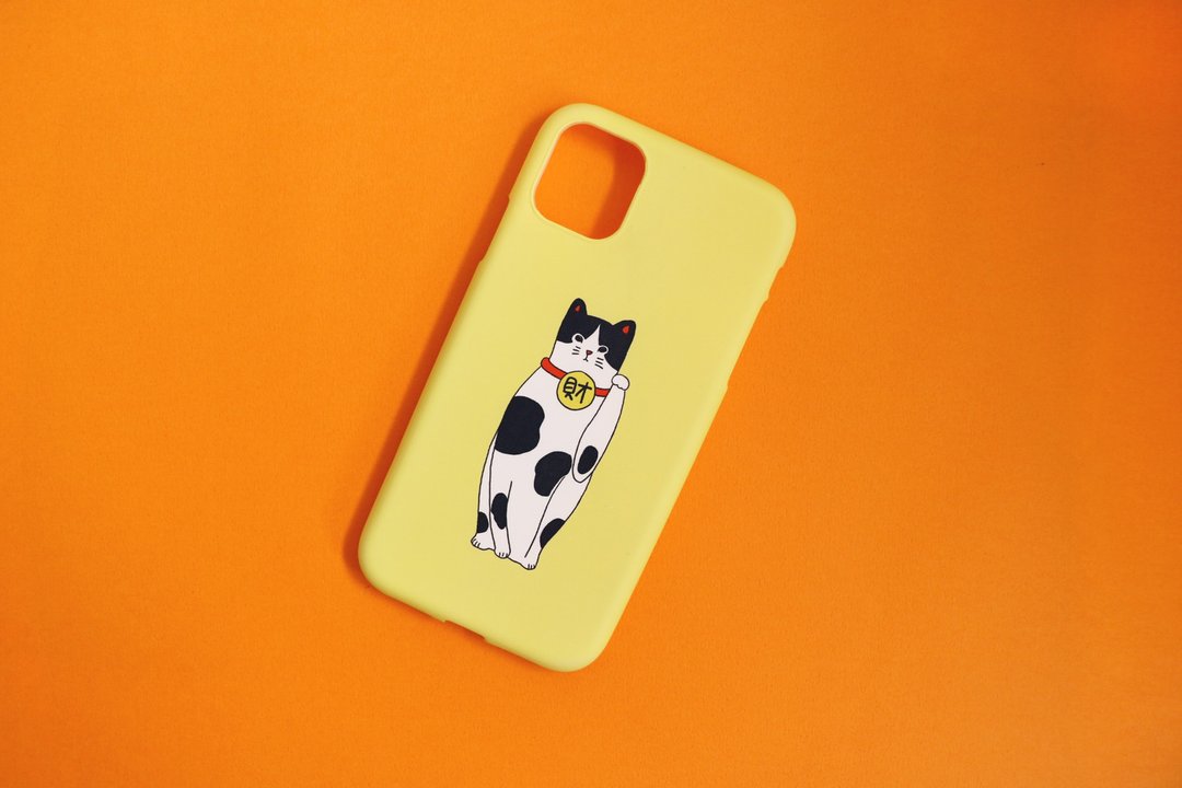 插画手机壳-奔驰招财猫 Iphone 11现货 - 手机壳/手机套 - 硅胶 黄色