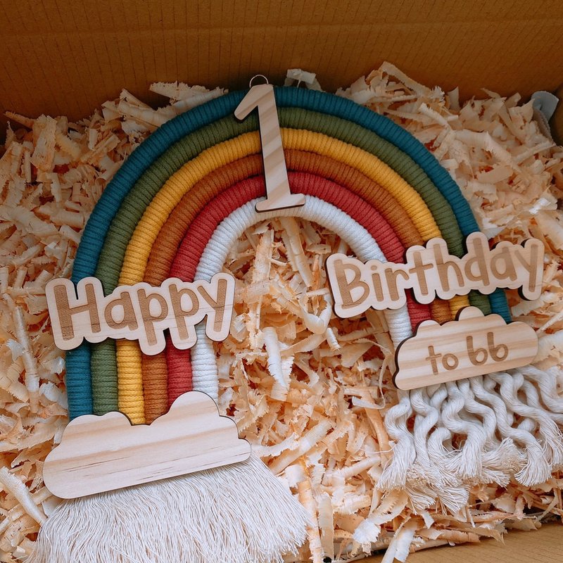 macrame编织彩虹挂饰 - 摆饰 - 其他材质 多色