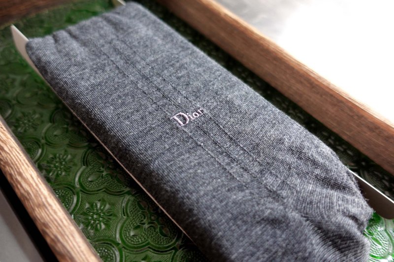 法国品牌Christian Dior Homme 浅灰色男仕西装袜子高级绅士古着 - 绅士袜 - 棉．麻 灰色