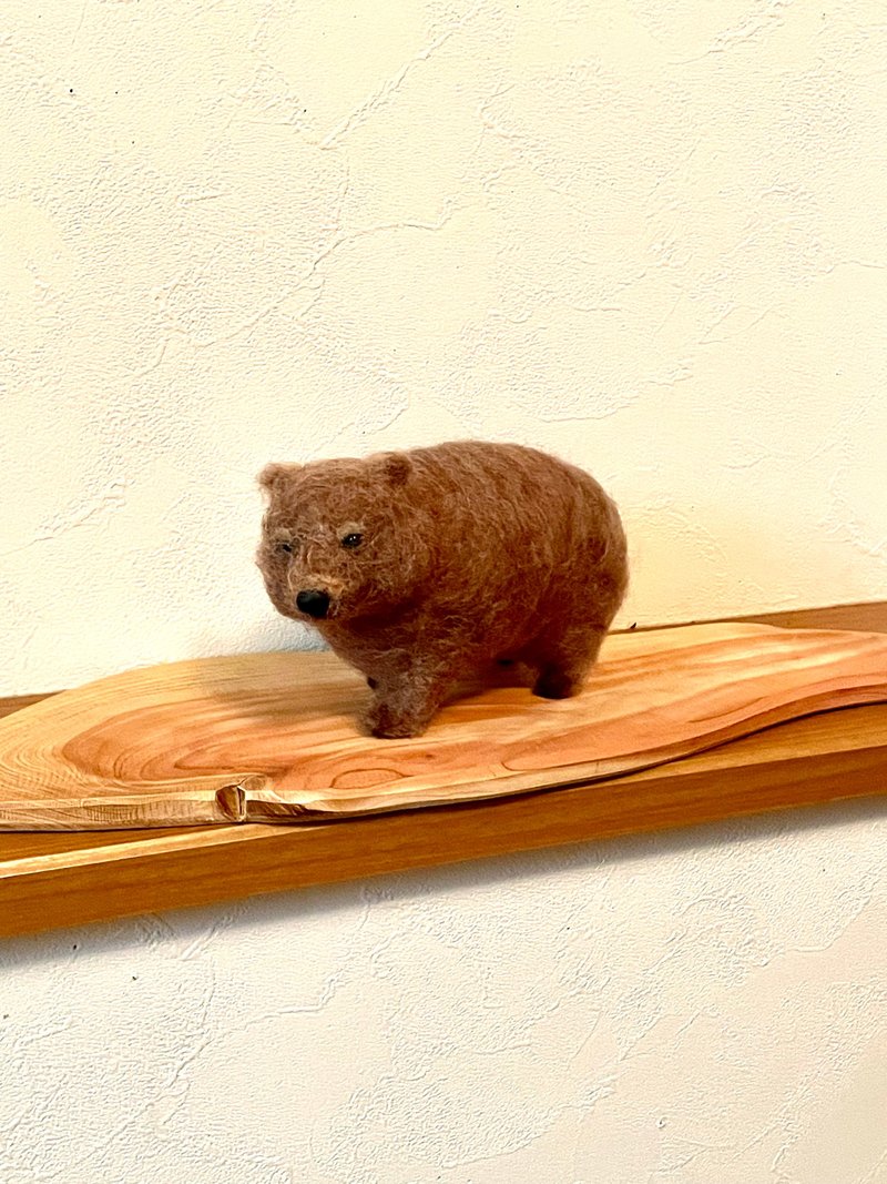 袋熊 - 编织/刺绣/羊毛毡/裁缝 - 羊毛 咖啡色