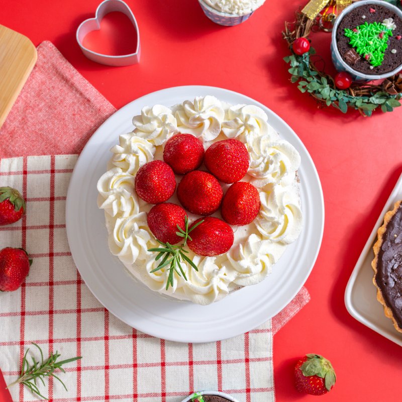 草莓季/雪莓伯爵蛋糕/无加糖无淀粉甜点 - 蛋糕/甜点 - 新鲜食材 咖啡色