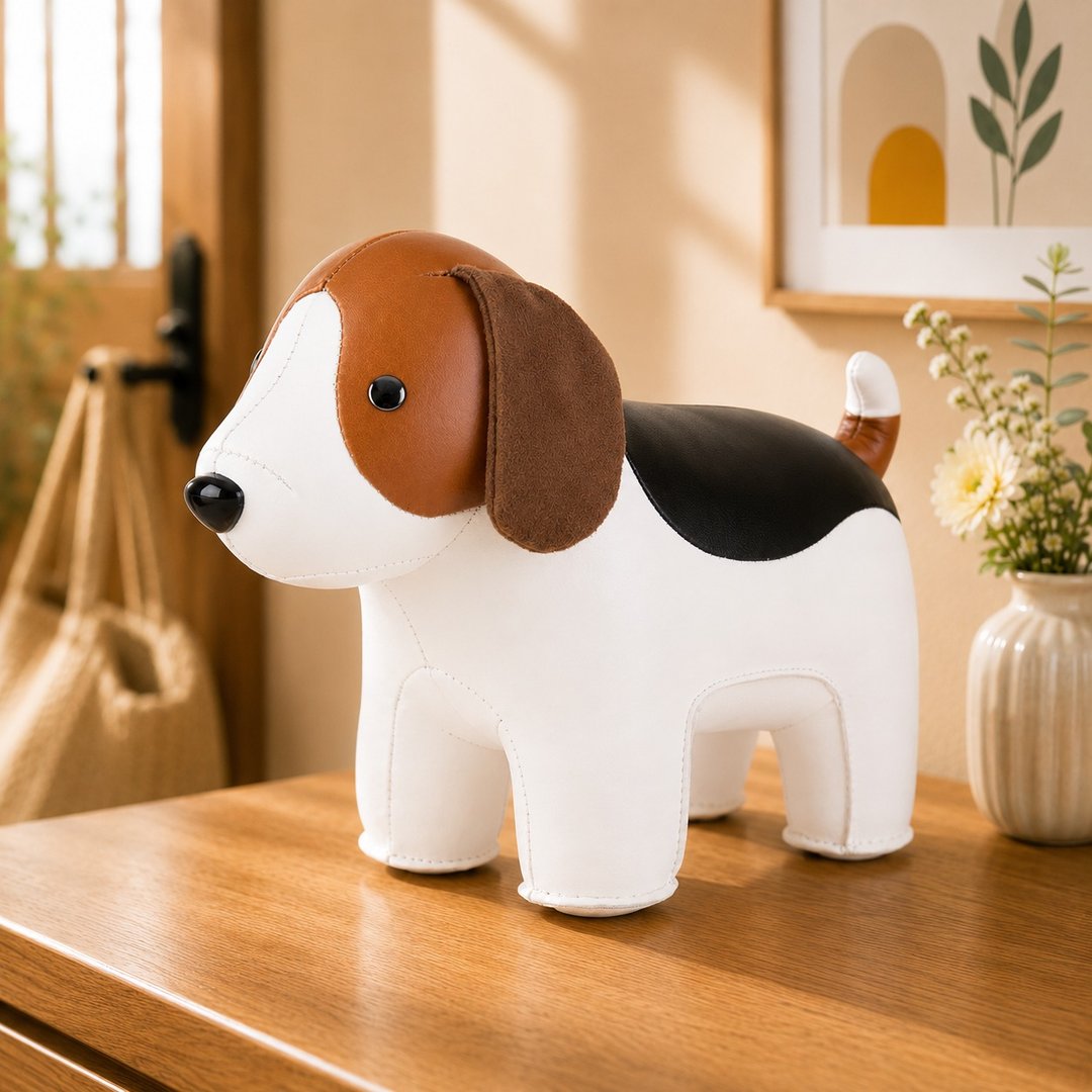 【书挡】米格鲁 Beagle 设计摆饰 | 狗狗家饰 玄关摆饰 入厝礼物 - 摆饰 - 人造皮革 多色