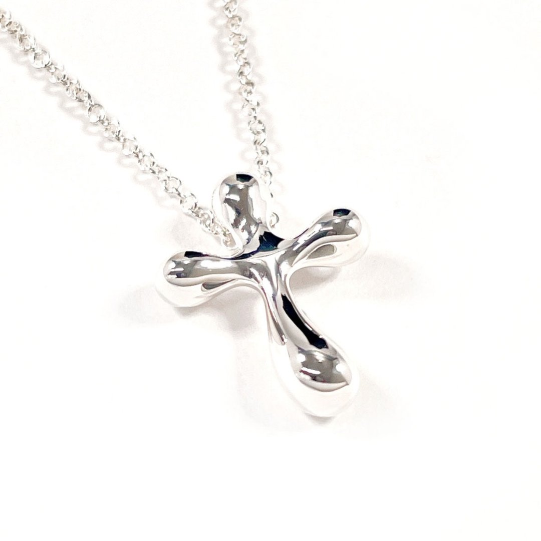 【日本直购 二手美品】蒂芙尼 TIFFANY&Co. 项链 十字迷你 艾尔莎·佩雷蒂 银 925 饰品 经全新抛光 - 项链 - 纯银 银色