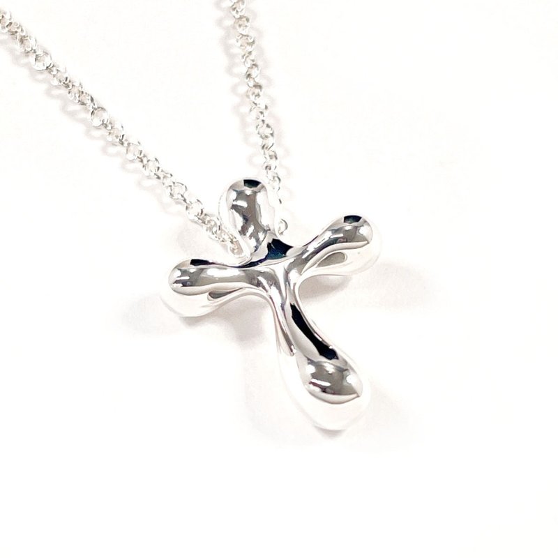 [日本直邮，二手，状况良好] Tiffany & Co. 迷你十字架项链 Elsa Peretti 925银全新翻新 - 项链 - 纯银 银色