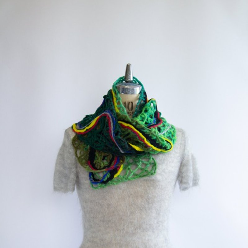 Mufflers of forests, rivers and lives - 丝巾 - 羊毛 绿色