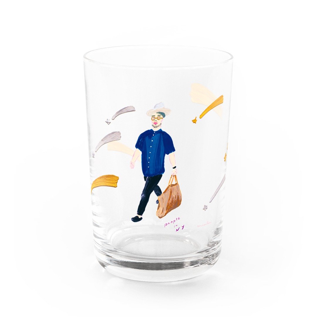 people in NY # 1 glass - 玻璃杯 - 玻璃 蓝色