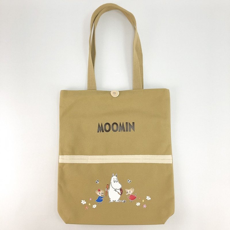 Moomin噜噜米授权-文青风手提包(卡其),CB16AE02 - 手提包/手提袋 - 棉 白色