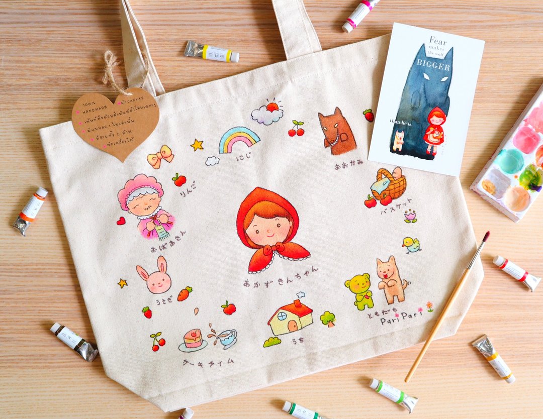 Little Red Riding Hood bag - 手提包/手提袋 - 聚酯纤维 