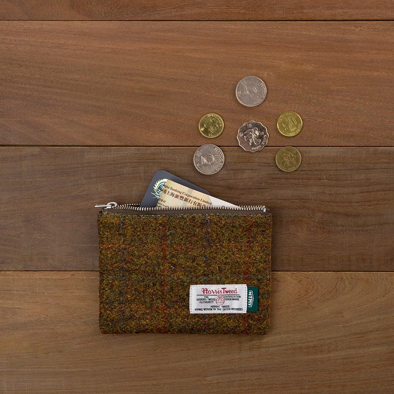 NTMY.Harris Tweed Coin Case 哈里斯粗花呢零钱包/卡包 - 零钱包 - 羊毛 咖啡色