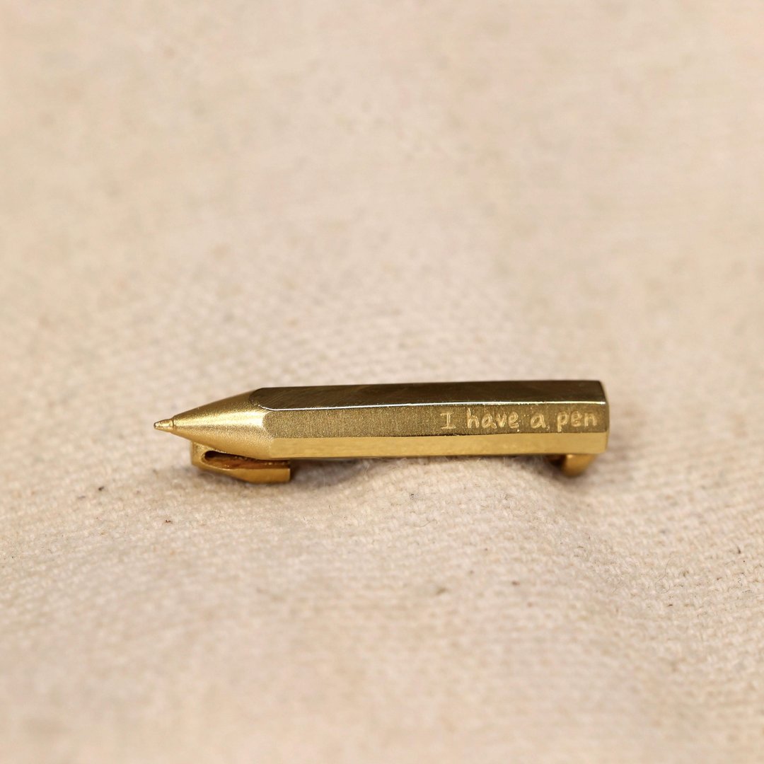 【Pinkoi 线下活动预购商品】职人系列饰品【机削铅笔】胸针 925 - 胸针 - 纯银 银色