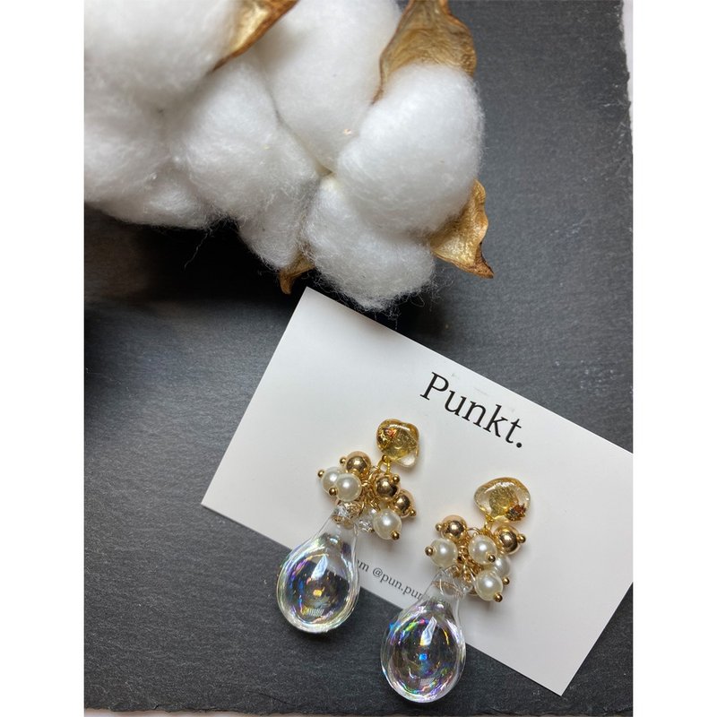 Punkt. - 0005 海玻璃耳环 - 耳环/耳夹 - 玻璃 