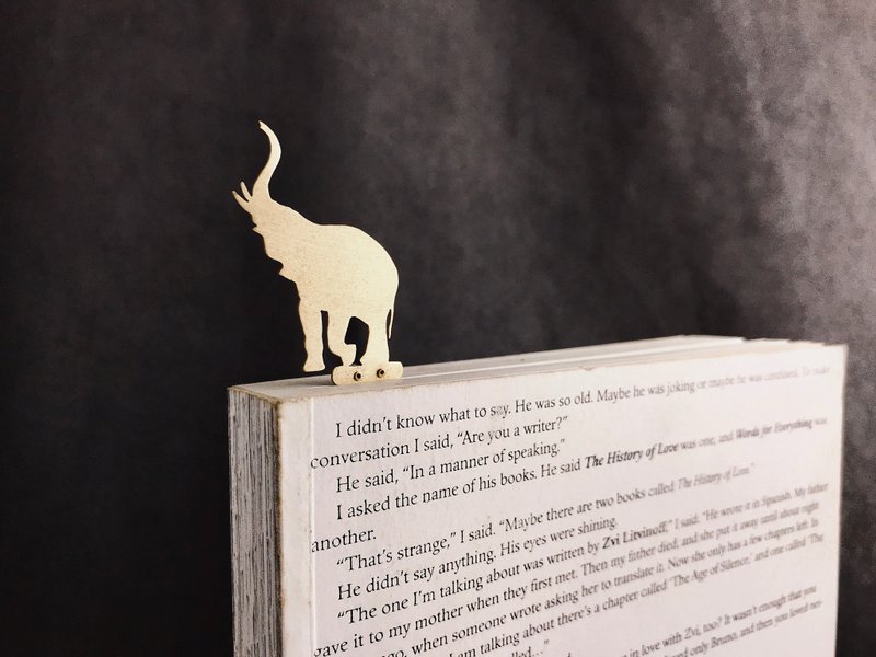 【脐加厝】文具系列│手工黄铜动物书签尺│象 - 书签 - 铜/黄铜 