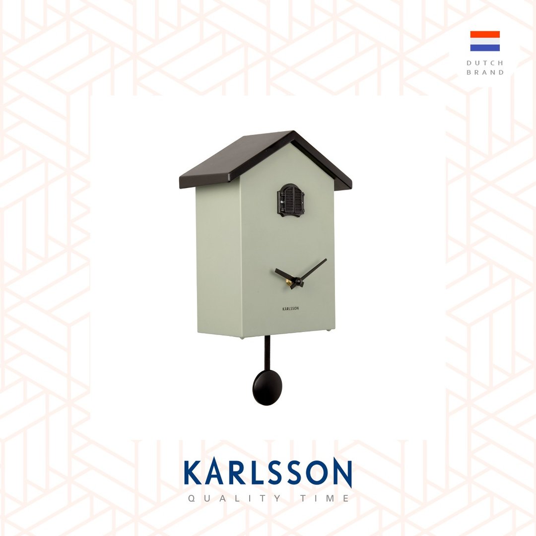 荷兰Karlsson, Traditional Cuckoo绿色摇摆布谷鸟挂钟(整点报时) - 时钟/闹钟 - 塑料 绿色