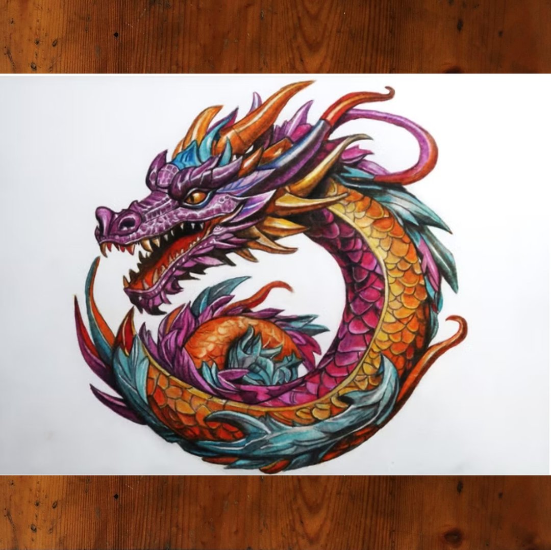 1.龙画(上架作品)  2.定制画  3.缩时摄影 - 订制画像 - 纸 橘色