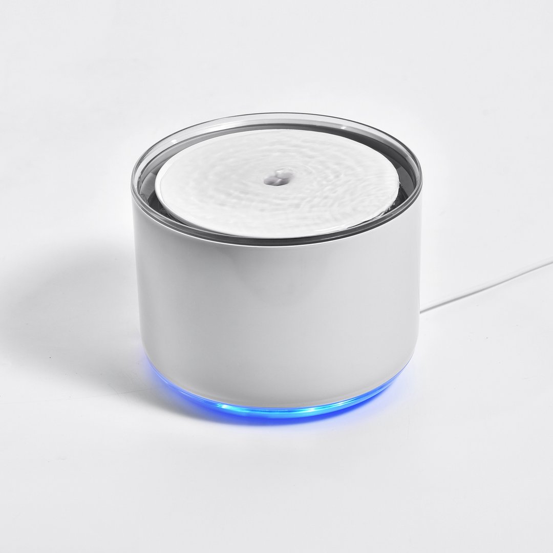 Miiibo 无线马达宠物饮水机 宠物用品 猫 狗 - 其他 - 塑料 白色