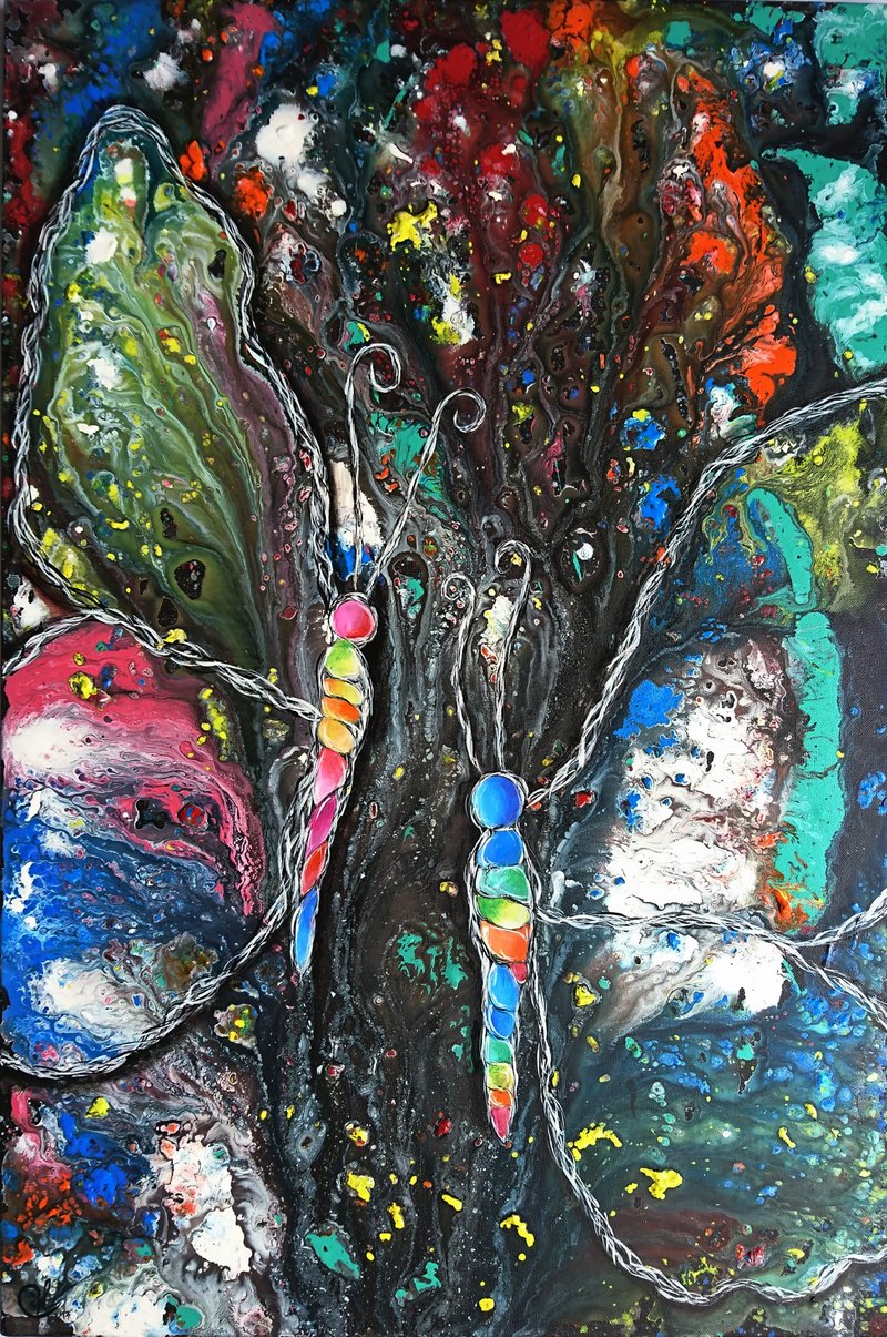 蝴蝶绘画－创造一个小梦想 - 海报/装饰画/版画 - 棉 多色