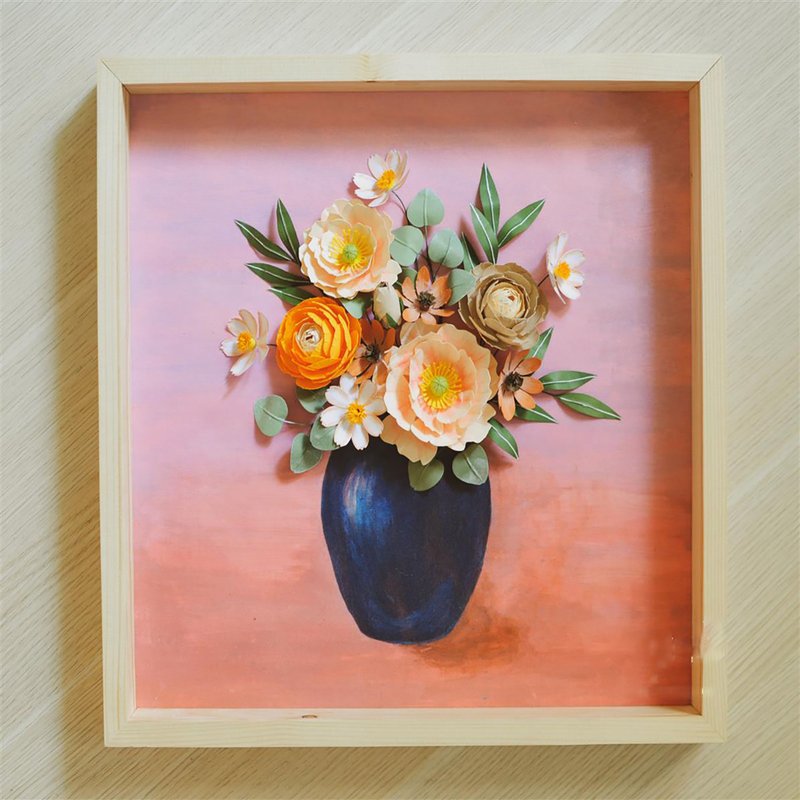 Spring Vase - Paper Flowers Art - 墙贴/壁贴 - 环保材料 