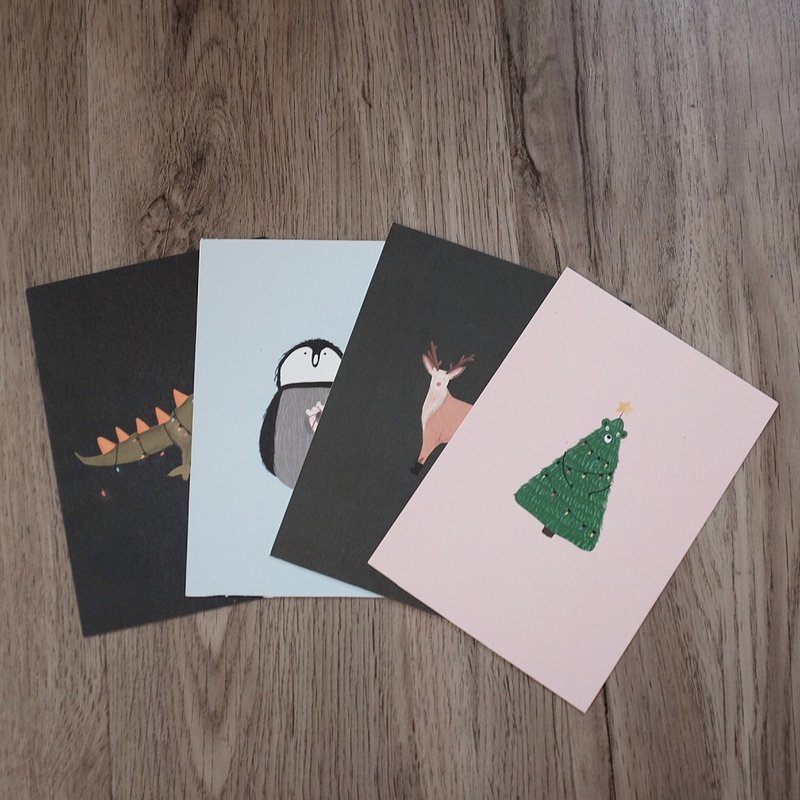 Christmas Postcards - 卡片/明信片 - 纸 绿色