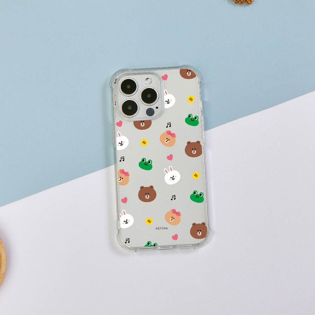 LINE FRIENDS经典-好友乱花全气囊防摔iPhone手机壳 - 手机壳/手机套 - 硅胶 多色