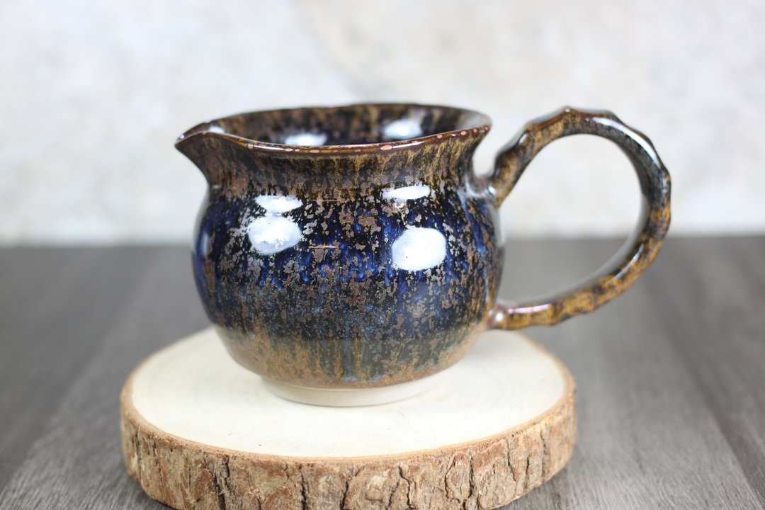 【沐春生活】天目釉 手拉坏茶海 公道杯 莺歌名家叶敏祥手作 - 茶具/茶杯 - 瓷 