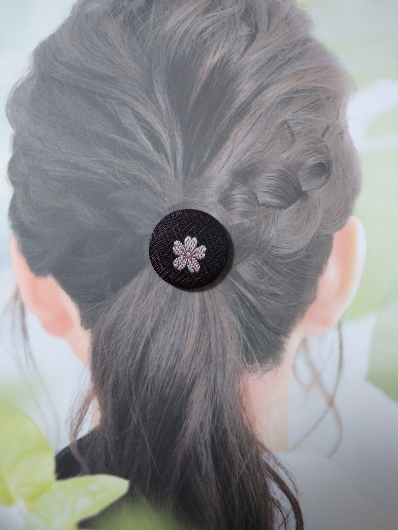 【樱花】深棕色 发圈 发饰 日本制 手工制作 - 发饰 - 其他材质 咖啡色