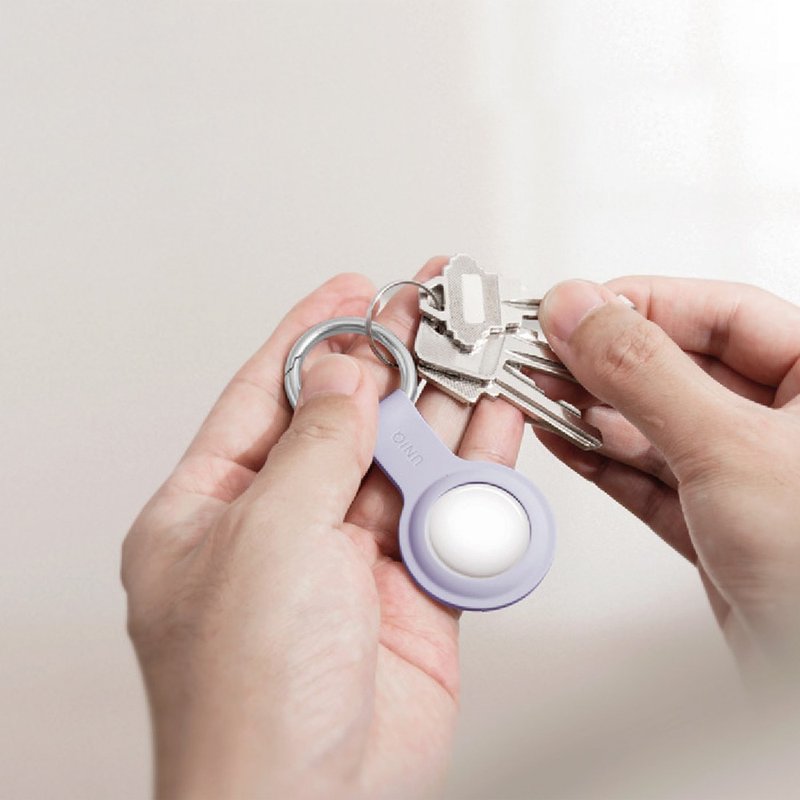 AirTag Lino 液态硅胶挂扣防丢保护套-薰衣草 - 数码小物 - 硅胶 紫色