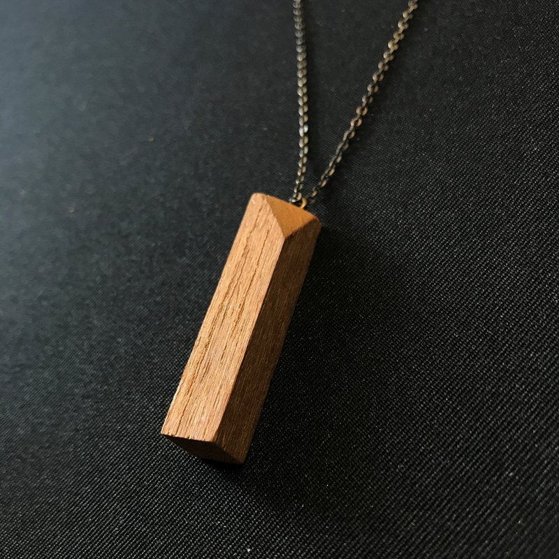 项链 原木_柚木 A - 项链 - 木头 咖啡色