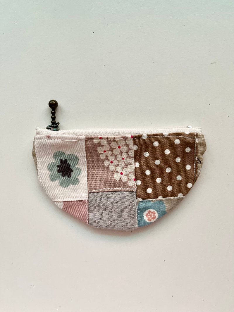 拼布半圆零钱包 - 零钱包 - 棉．麻 多色