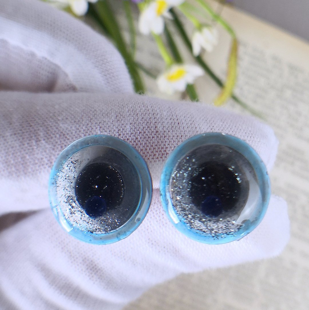 蓝色 3D 眼睛芯片 14 毫米，定制 Blythe 的娃娃眼睛芯片 - 玩偶/公仔 - 树脂 