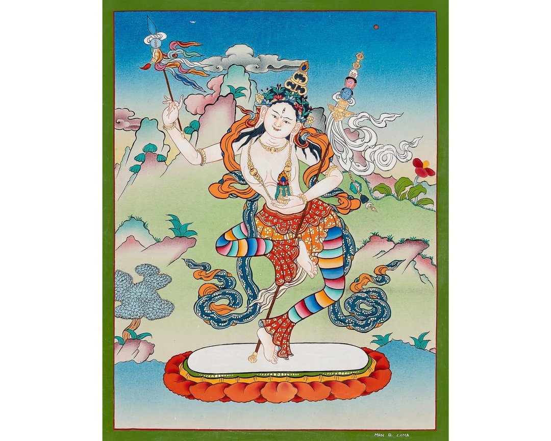 手工绘制曼达拉瓦唐卡 – 空行母的智慧 - 墙贴/壁贴 - 其他材质 多色
