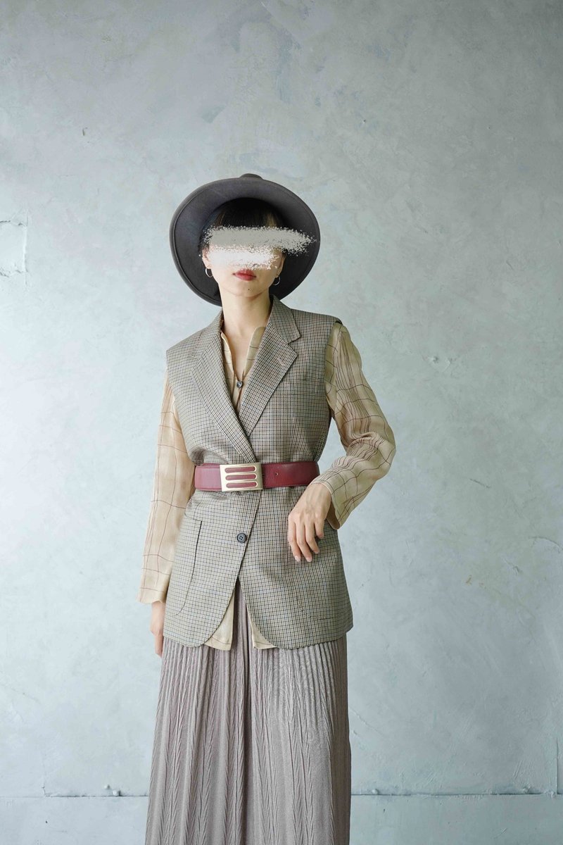 寻宝古着-Lanvin卡布奇诺咖质感毛料西装背心 - 女装西装外套/风衣 - 羊毛 咖啡色