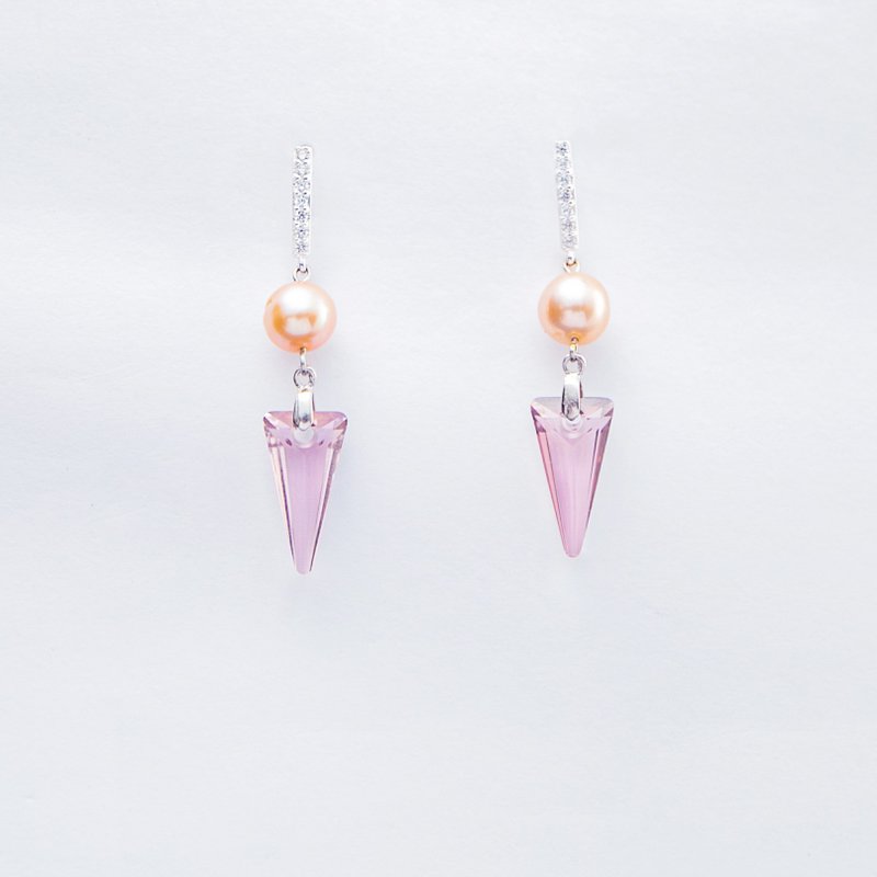 Estate finestra 夏末天窗-S925纯银耳环 - 耳环/耳夹 - 宝石 