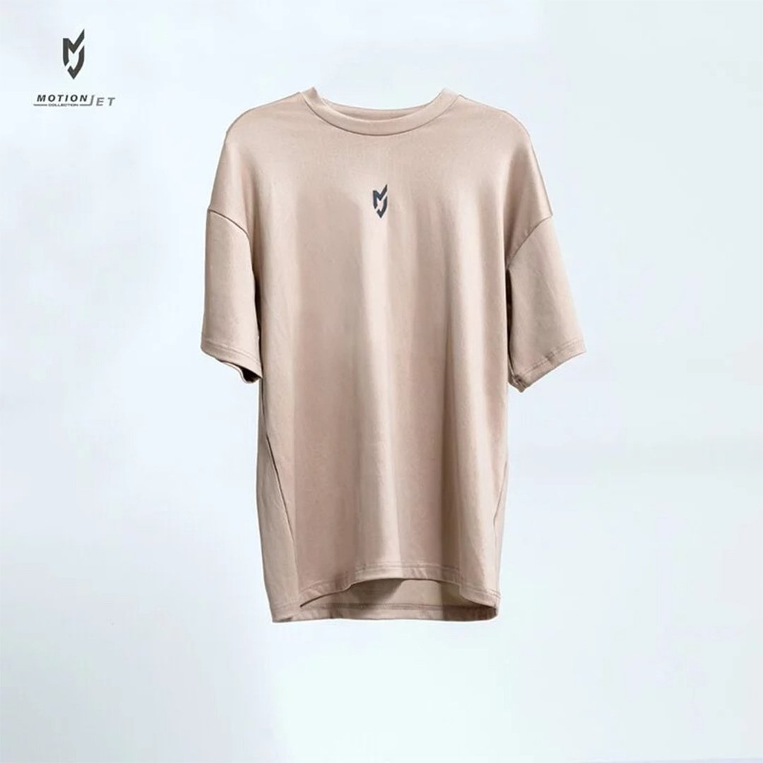 MJC009-MJ单导男版OVERSIZE运动短袖 (奶茶) S-2XL - 男装运动衣 - 其他材质 卡其色