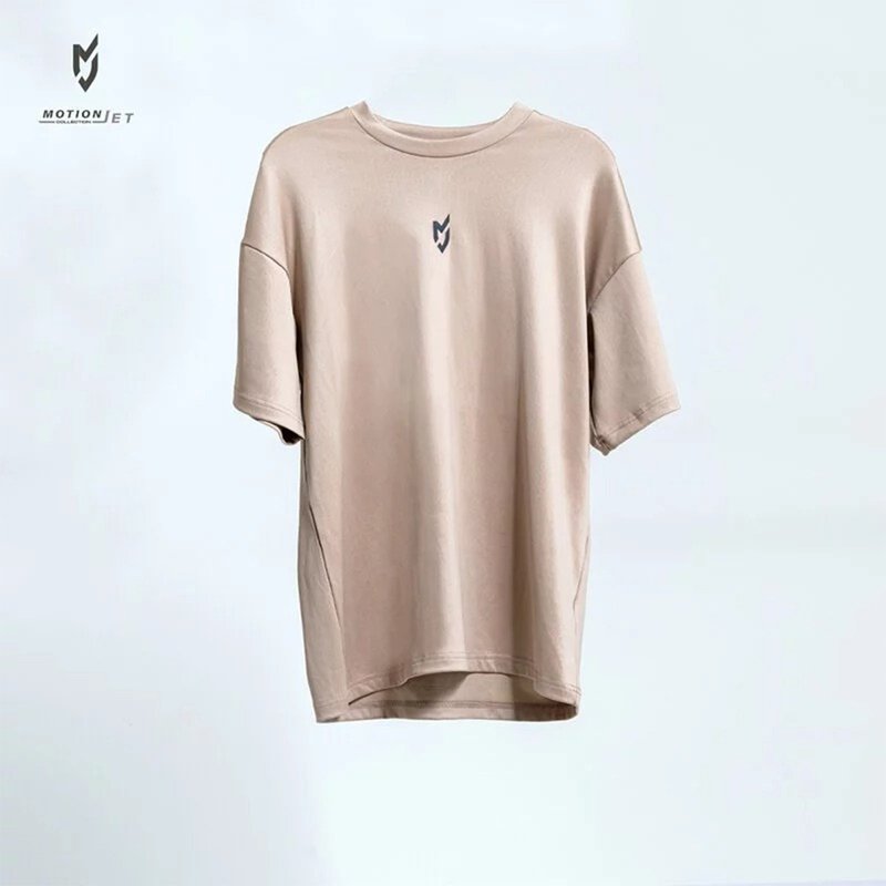 MJC009-MJ单导男版OVERSIZE运动短袖 (奶茶) S-2XL - 男装运动衣 - 其他材质 卡其色