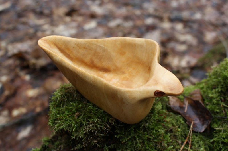 肉汁船 BIRCH BURL 餐具木碗木雕木木水罐 70 毫升 - 浅碟/小碟子 - 木头 橘色