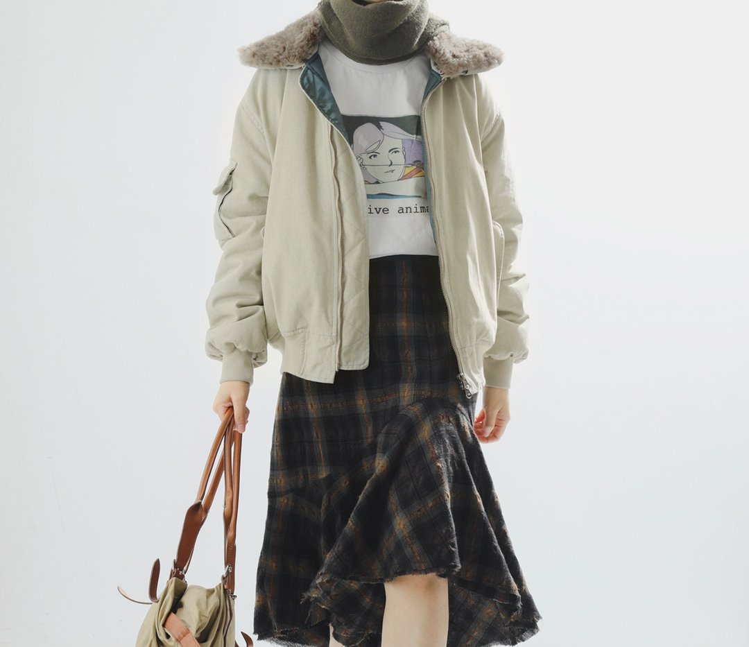 【少女飞行员】美式复古/工装夹棉/棉服外套 - 女装休闲/机能外套 - 棉 绿色