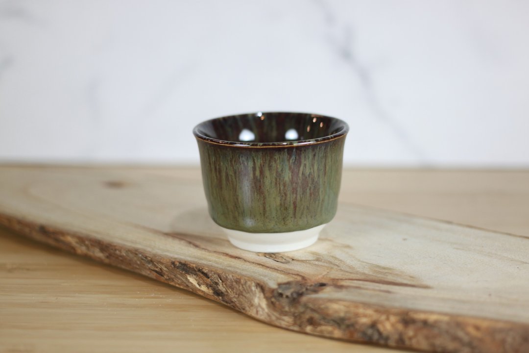【沐春生活】60ml 天目釉 日式手工小茶杯 叶政豪作品 - 茶具/茶杯 - 瓷 