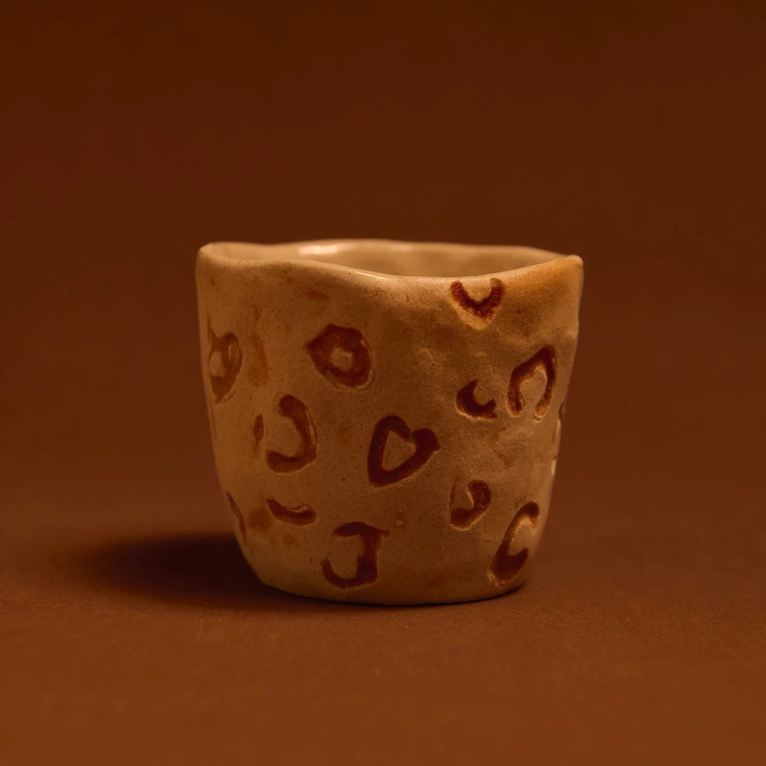 Leopard shot glass - 酒杯/酒器 - 陶 