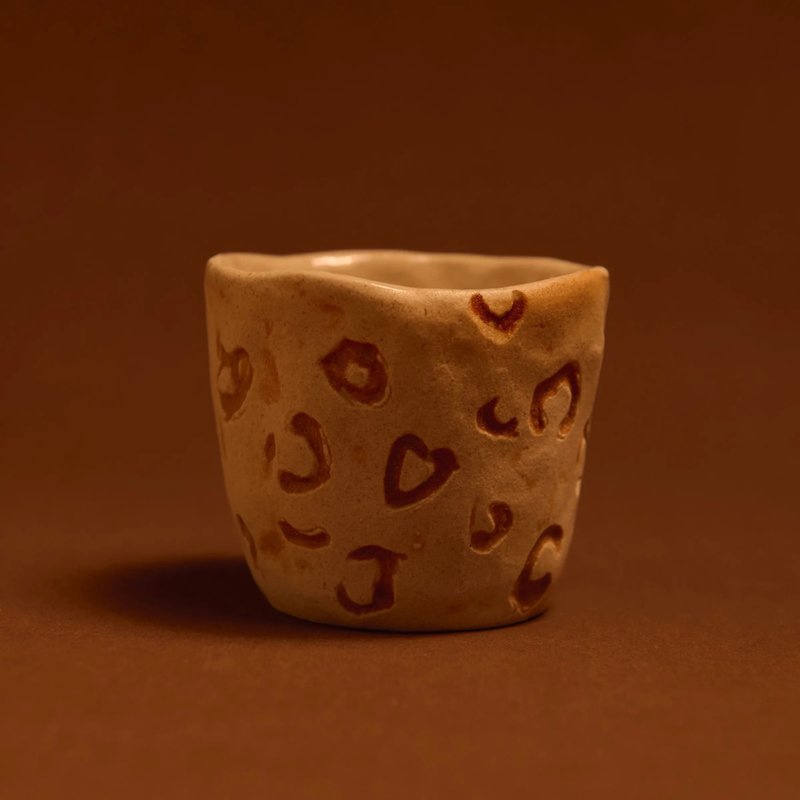 Leopard shot glass - 酒杯/酒器 - 陶 