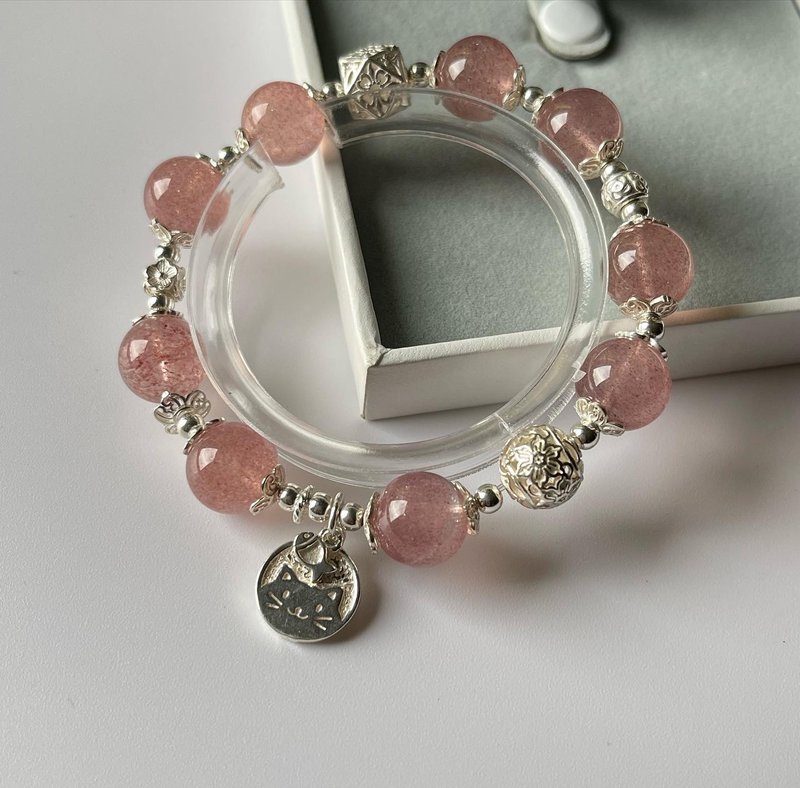 草莓晶。纯银。原创手链。 - 手链/手环 - 水晶 