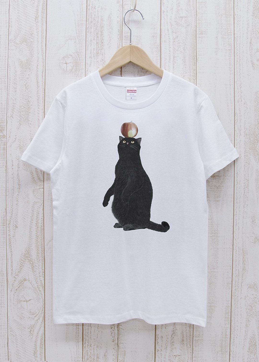 Nokke Kuroneko Tee Apple White / R003-T-WH - 中性连帽卫衣/T 恤 - 棉．麻 白色