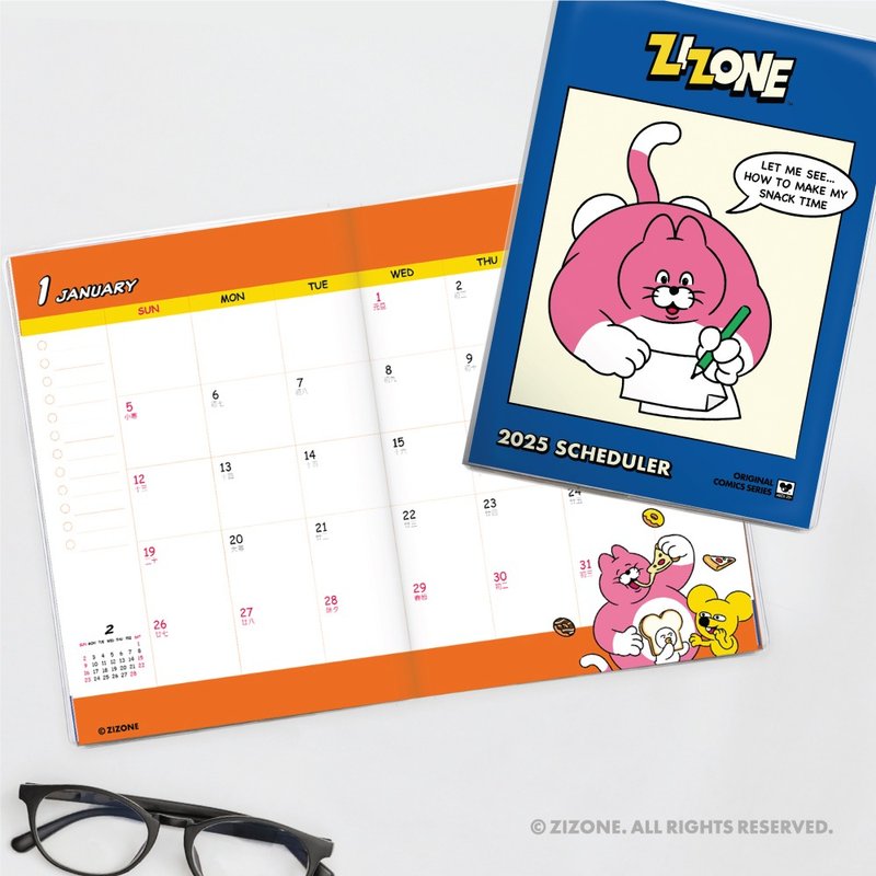 JzFun / ZIZONE 2025月计划本 - 笔记本/手帐 - 纸 