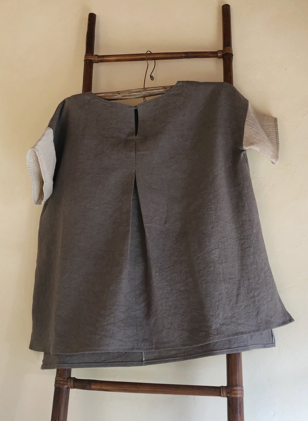 Hemp Kaftan Tunic HL-16 - 中性连帽卫衣/T 恤 - 棉 灰色