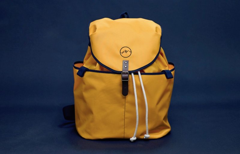 西班牙手工制作 Ölend Ringo 防水尼龙后背包 (Mustard 芥末黄) - 后背包/双肩包 - 防水材质 黄色