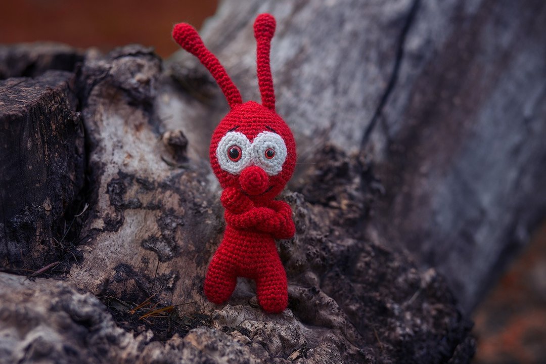 Crochet alien toy, Crochet alien Stuffed, toy knitted alien, Soft alien - 玩具/玩偶 - 羊毛 