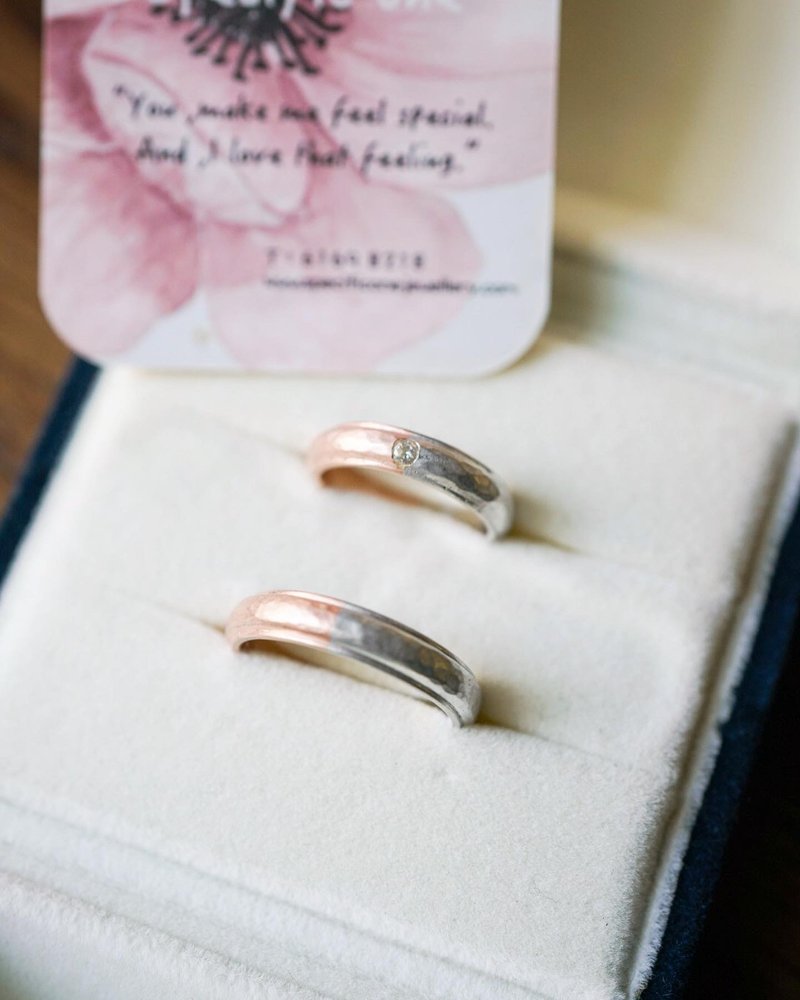 双色戒指 - 戒指 - 纯银 