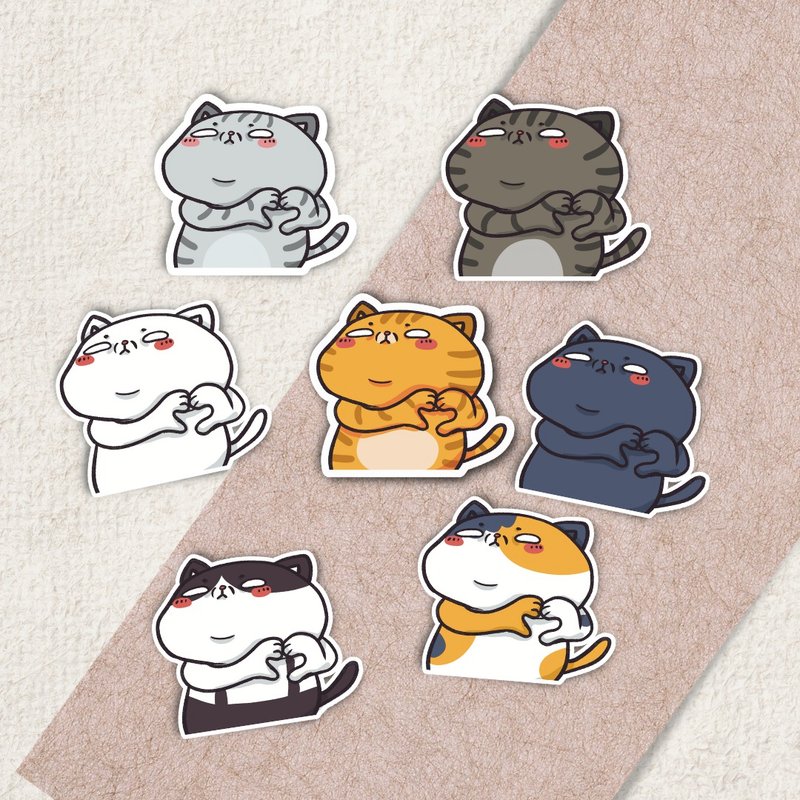 猫咪贴纸 / 拉夫拉夫 / pvc / 5cm - 贴纸 - 其他材质 多色