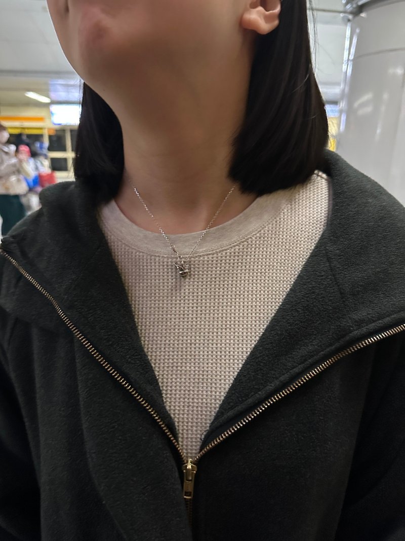 雪精灵 银喉长尾山雀 项链-925纯银 - 项链 - 纯银 银色